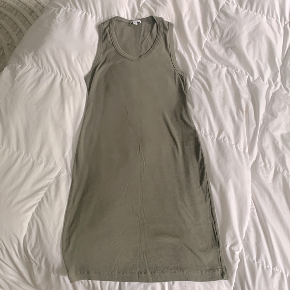 James Perse ribbed army green dress size 3. Like new!